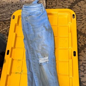 Royalty For Me Light Blue Distressed Skinny Jeans